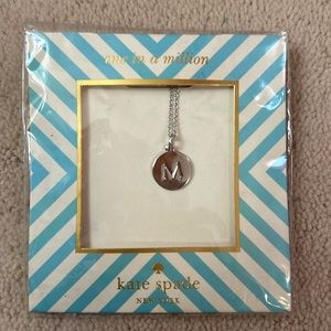Kate Spade Silver M Initial Necklace